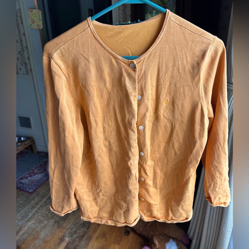 Ralph Lauren Golden orange color Button-Up Cardigan